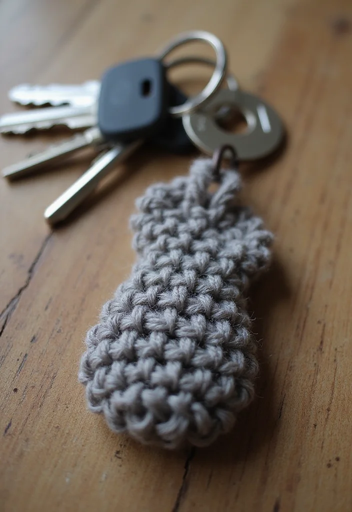 Crochet Gifts for Men: Practical Handmade Ideas with 17 Masculine Visual Inspirations - 5. Crochet Keychain