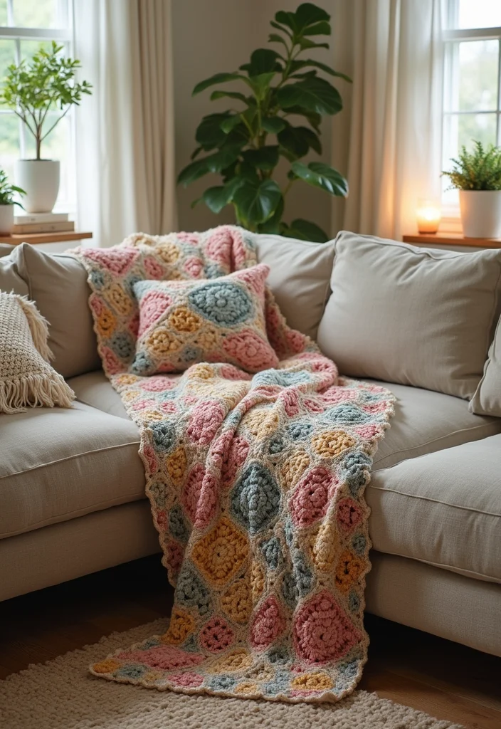 Crochet Granny Square Pattern: Classic Design Guide with 20 Timeless Visual Inspirations - 1. Vintage Vibes Granny Square