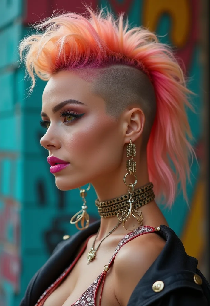 Crochet Hair Styles Freetress Guide: 20 Trendy Visual Inspirations - 8. Funky Mohawk Styles