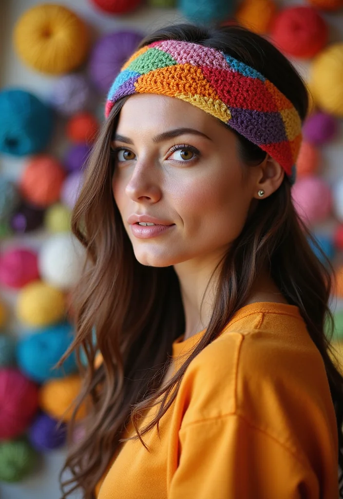Crochet Headband Pattern Free: Easy DIY Guide with 17 Charming Visual Inspirations - 11. Cool Color Block Headband