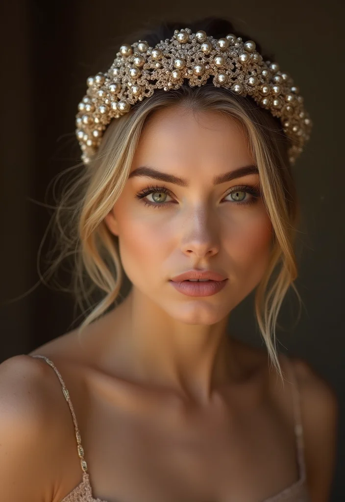 Crochet Headband Pattern Free: Easy DIY Guide with 17 Charming Visual Inspirations - 15. Elegant Beaded Headband