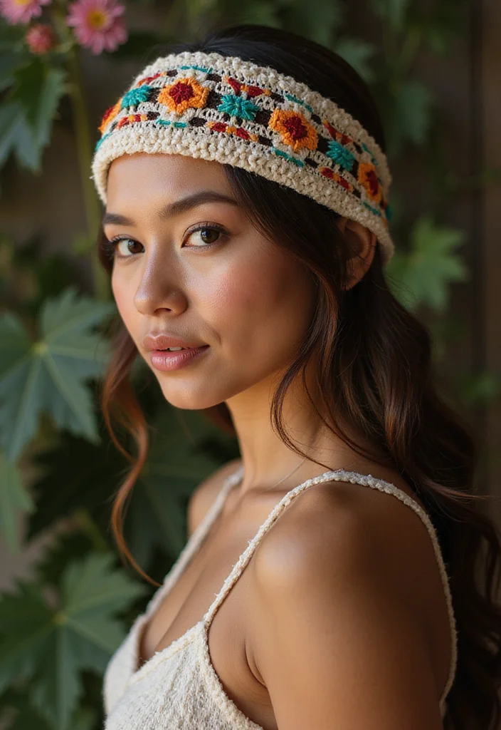 Crochet Headband Pattern Free: Easy DIY Guide with 17 Charming Visual Inspirations - 5. Bohemian Style Headband