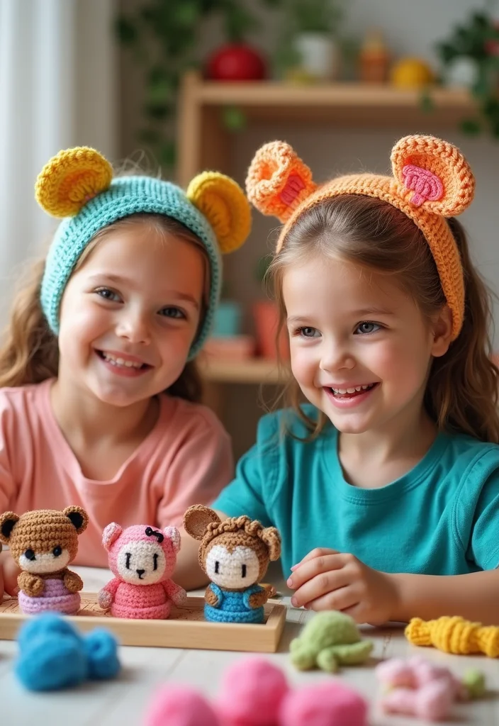 Crochet Headband Pattern Free: Easy DIY Guide with 17 Charming Visual Inspirations - 9. Kids' Fun Character Headbands