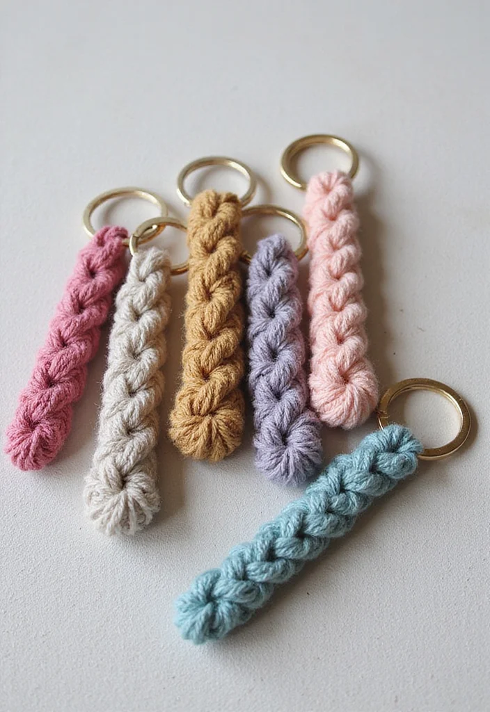 Crochet Keychain Pattern Free: Quick Mini Project Guide with 19 Fun Visual Inspirations - 15. Simple Braided Designs
