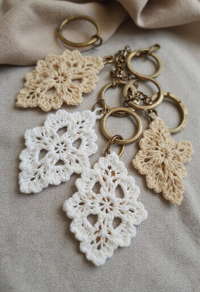 Crochet Keychain Pattern Free: Quick Mini Project Guide with 19 Fun Visual Inspirations - 17. Vintage Lace Designs