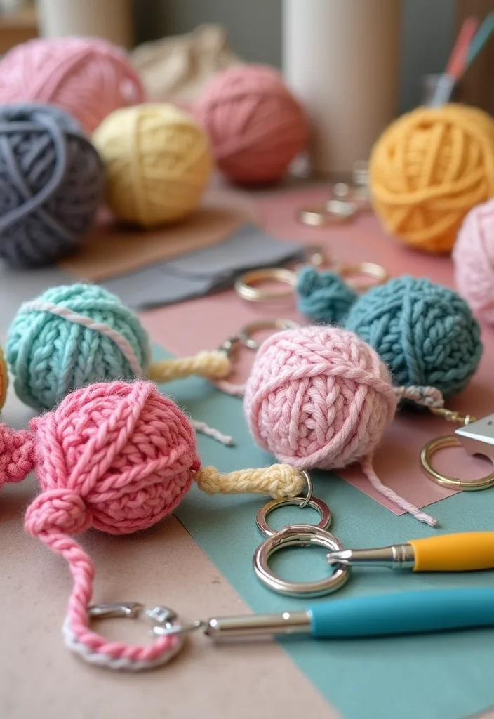Crochet Keychain Pattern Free: Quick Mini Project Guide with 19 Fun Visual Inspirations - 19. DIY Craft Supplies Keychains