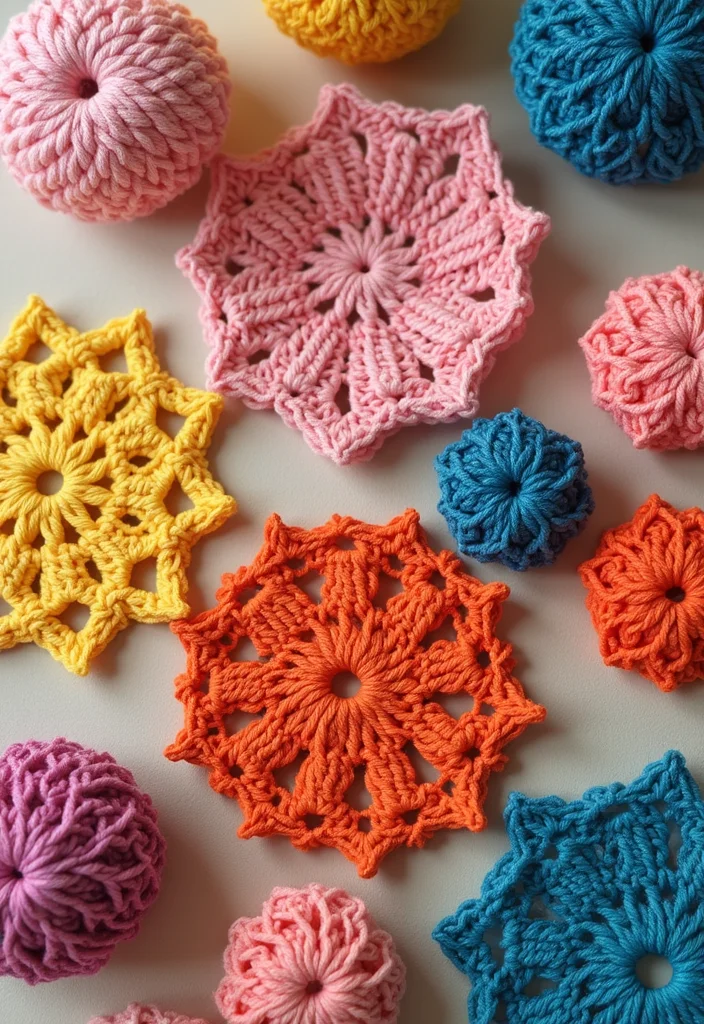 Crochet Keychain Pattern Free: Quick Mini Project Guide with 19 Fun Visual Inspirations - 4. Geometric Shapes