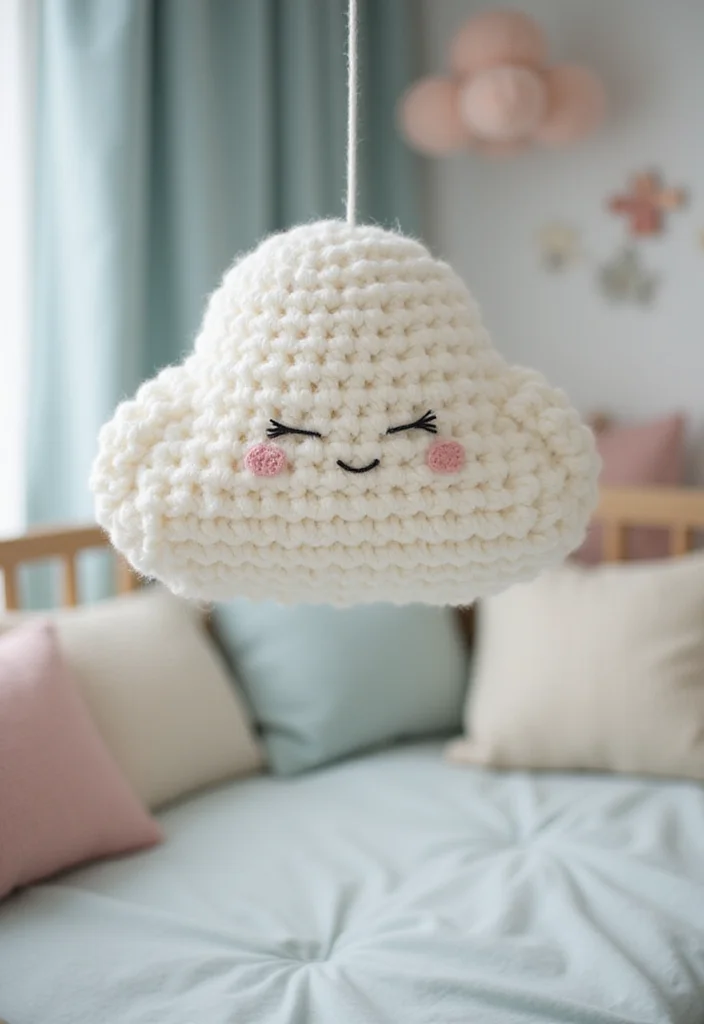 Crochet Lovey Free Pattern: Baby Comfort Toy Guide with 20 Soft Visual Inspirations - 14. Soft Cloud Lovey