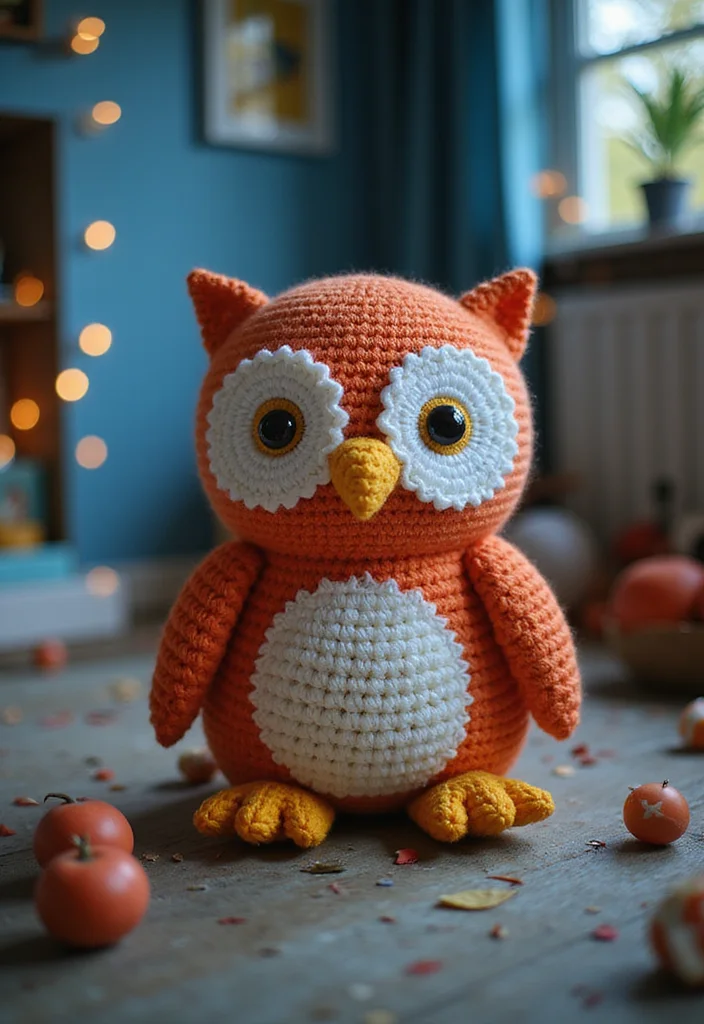 Crochet Lovey Free Pattern: Baby Comfort Toy Guide with 20 Soft Visual Inspirations - 19. Friendly Owl Lovey