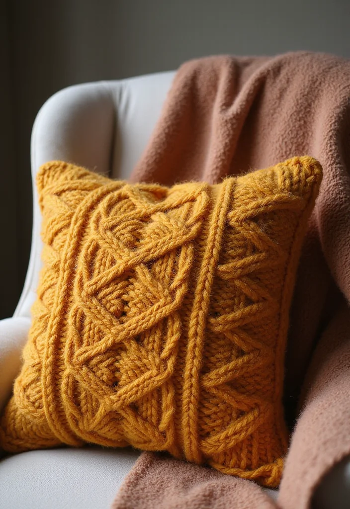 Crochet Pillow Patterns Free: Cozy Home Décor Guide with 17 Soft Visual Inspirations - 1. Chunky Knit Bliss