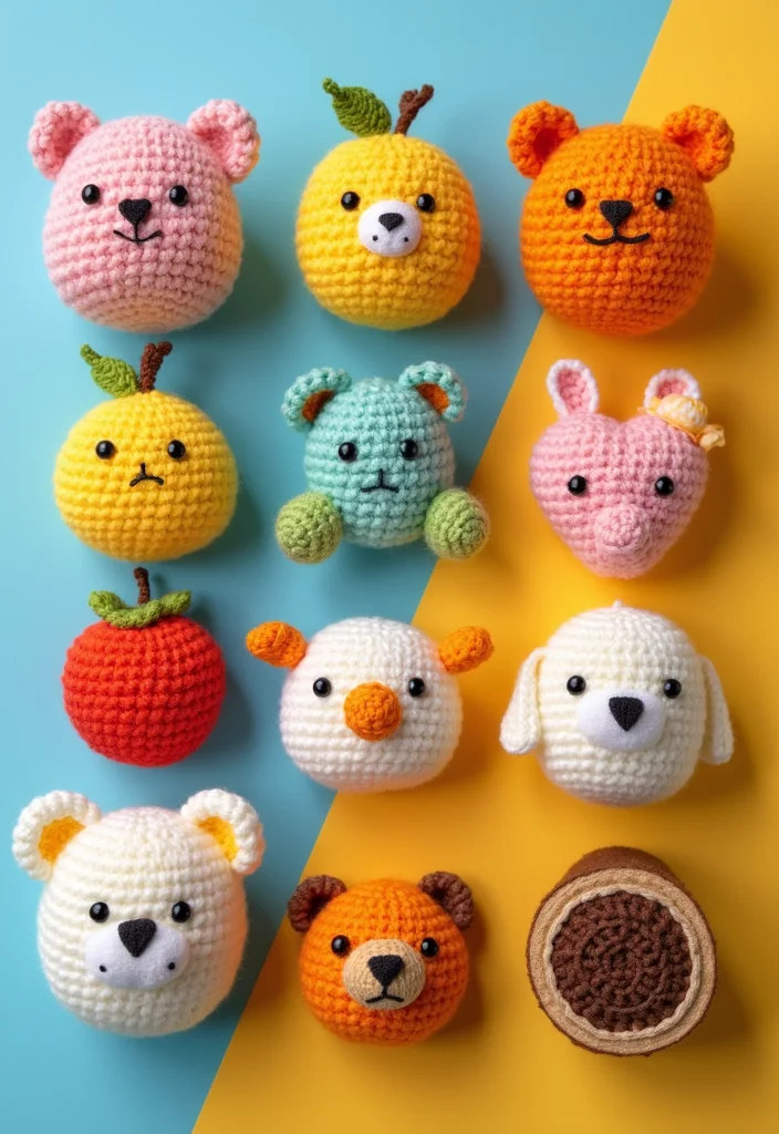 Crochet Plushies Pattern Free: Soft Toy Guide with 20 Whimsical Visual Inspirations - 19. Adorable Mini Plushies