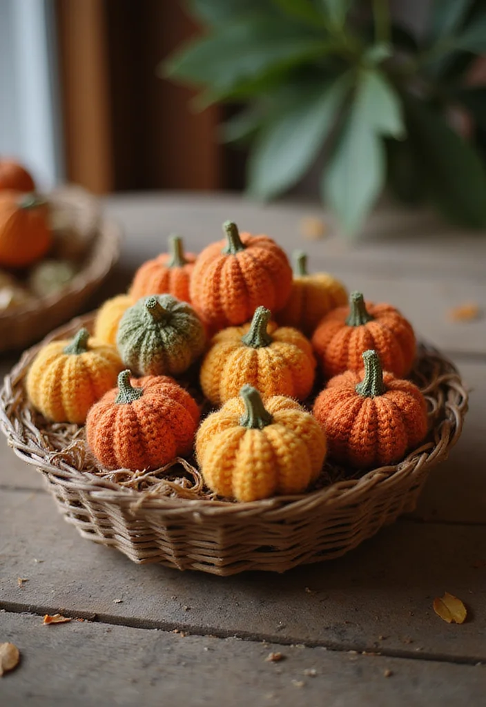 Crochet Pumpkin Free Pattern: Fall Décor Guide with 19 Seasonal Visual Inspirations - 2. Miniature Crochet Pumpkins