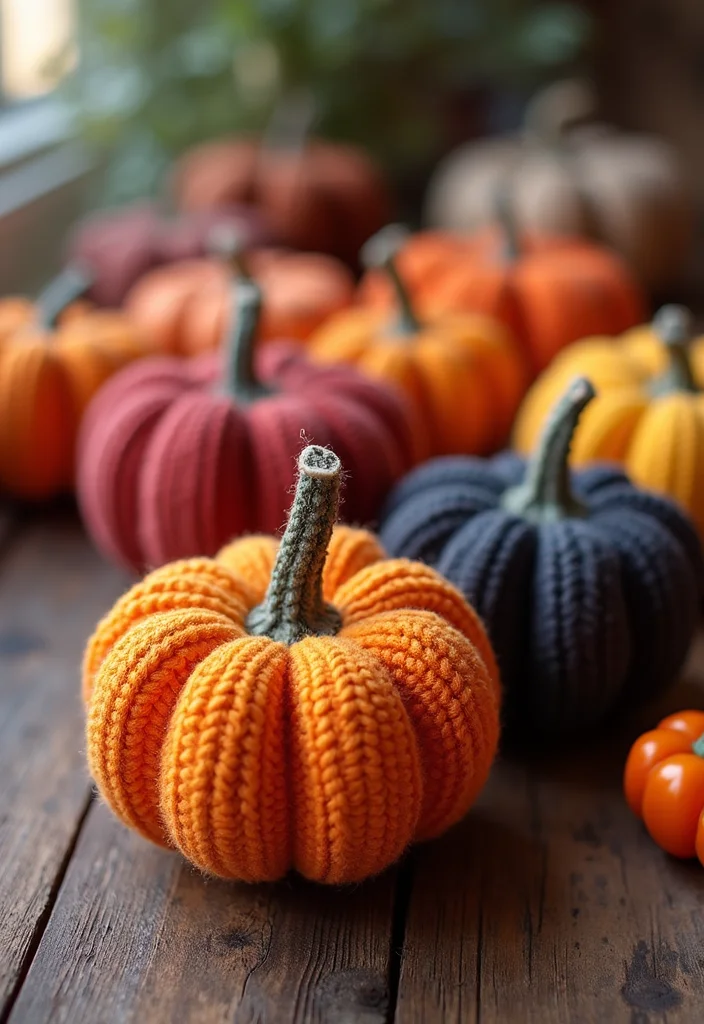 Crochet Pumpkin Free Pattern: Fall Décor Guide with 19 Seasonal Visual Inspirations - 3. Ombre Crochet Pumpkins
