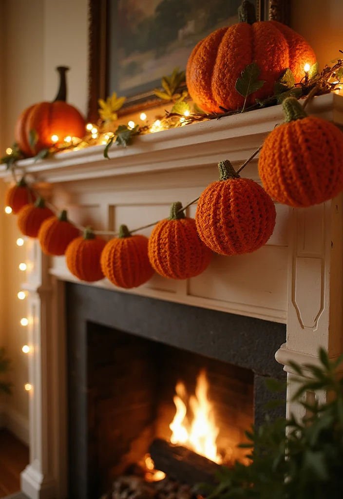 Crochet Pumpkin Free Pattern: Fall Décor Guide with 19 Seasonal Visual Inspirations - 8. Crochet Pumpkin Garland