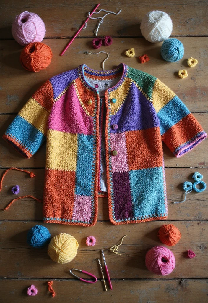 Crochet Shrug Pattern Free: Lightweight Wearable Guide with 20 Chic Visual Inspirations - 12. Patchwork Shrug