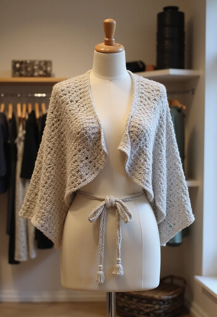 Crochet Shrug Pattern Free: Lightweight Wearable Guide with 20 Chic Visual Inspirations - 17. Convertible Shrug