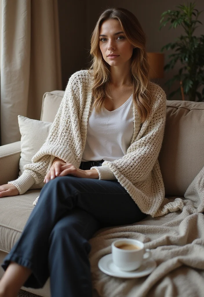 Crochet Shrug Pattern Free: Lightweight Wearable Guide with 20 Chic Visual Inspirations - 6. Casual Oversized Shrug