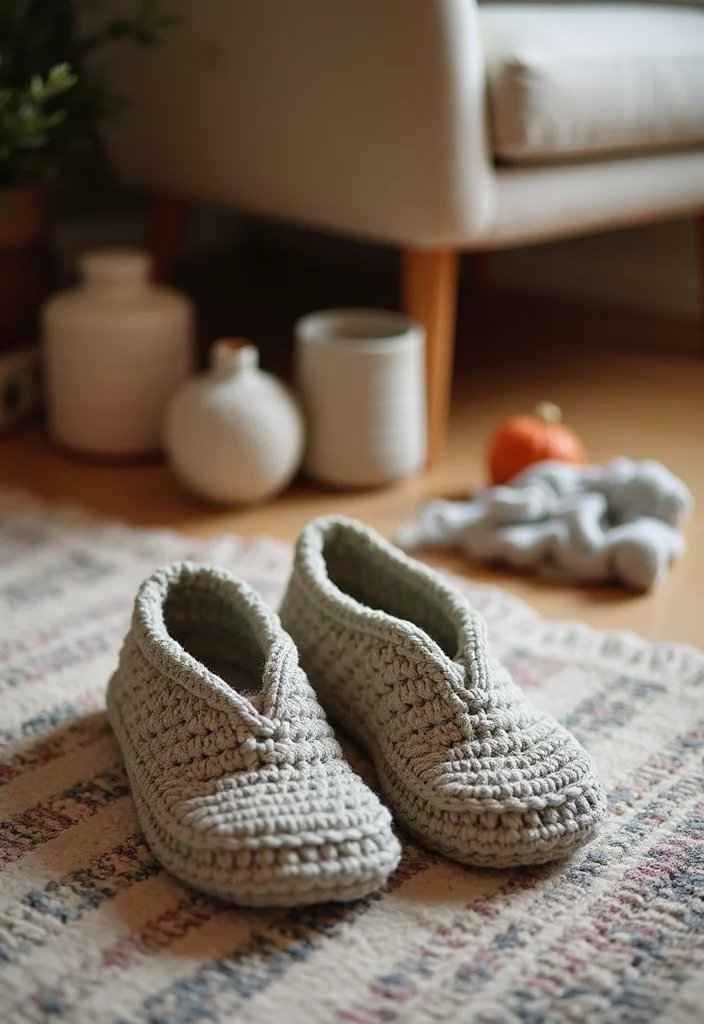 Crochet Slippers Free Pattern: Cozy Footwear Guide with 18 Comfort-Focused Visual Inspirations - 15. Crochet Slippers with Built-in Support: Comfort Meets Functionality