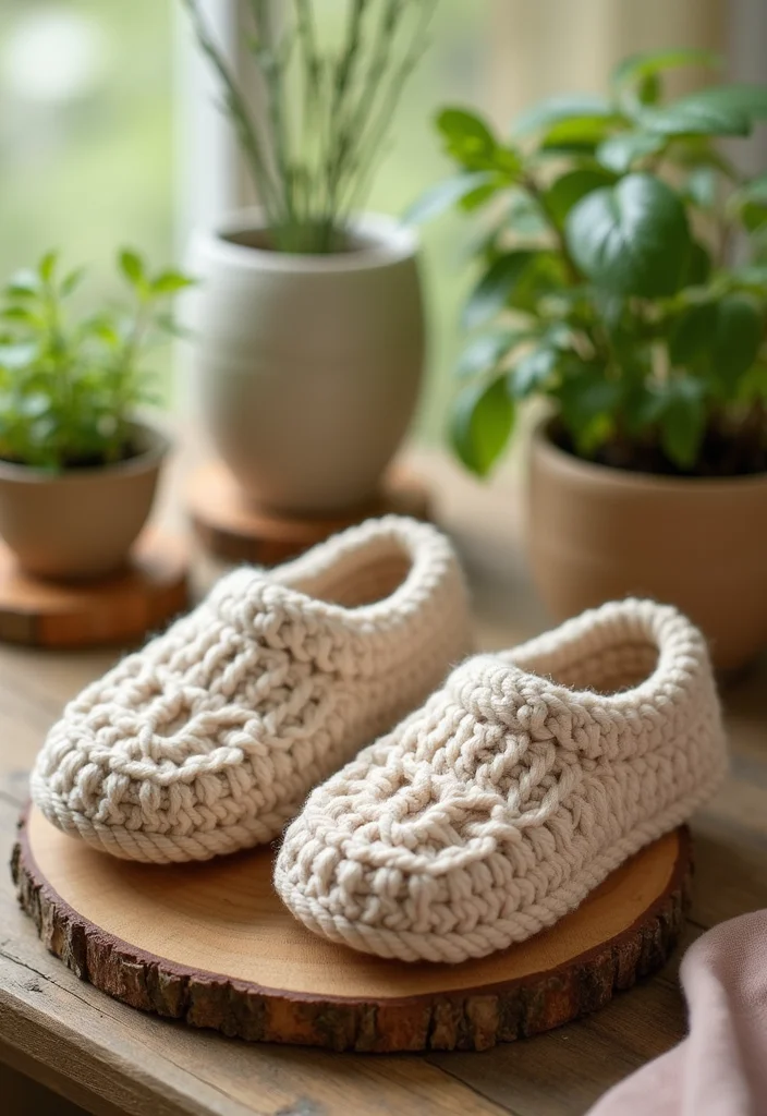 Crochet Slippers Free Pattern: Cozy Footwear Guide with 18 Comfort-Focused Visual Inspirations - 4. Eco-Friendly Slippers: Sustainable Fashion Choices