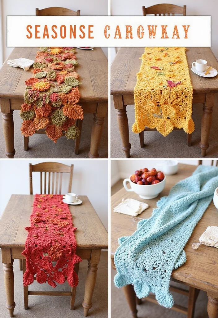 Crochet Table Runner Pattern Guide with 18 Beautiful Visual Inspirations to Elevate Your Décor - 6. Seasonal Themes