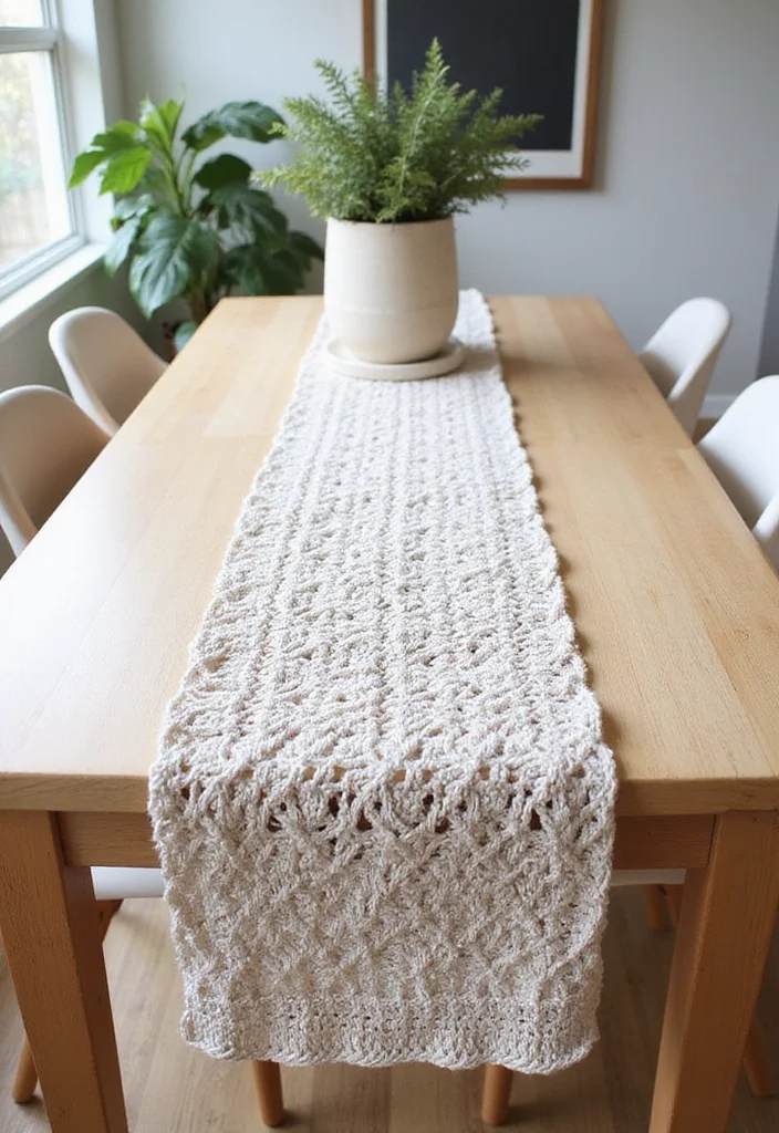 Crochet Table Runner Pattern Guide with 18 Beautiful Visual Inspirations to Elevate Your Décor - 9. Textured Stitches