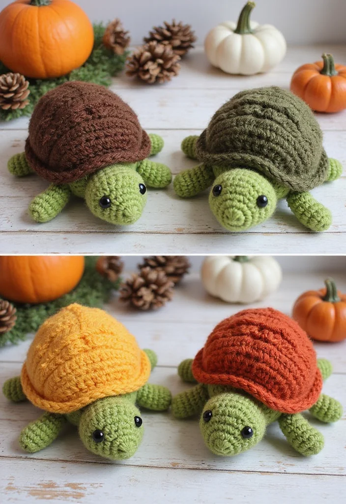 Crochet Turtle Pattern Free: Cute Animal Plush Guide with 19 Ocean-Inspired Visual Inspirations - 16. Turtles for Every Season