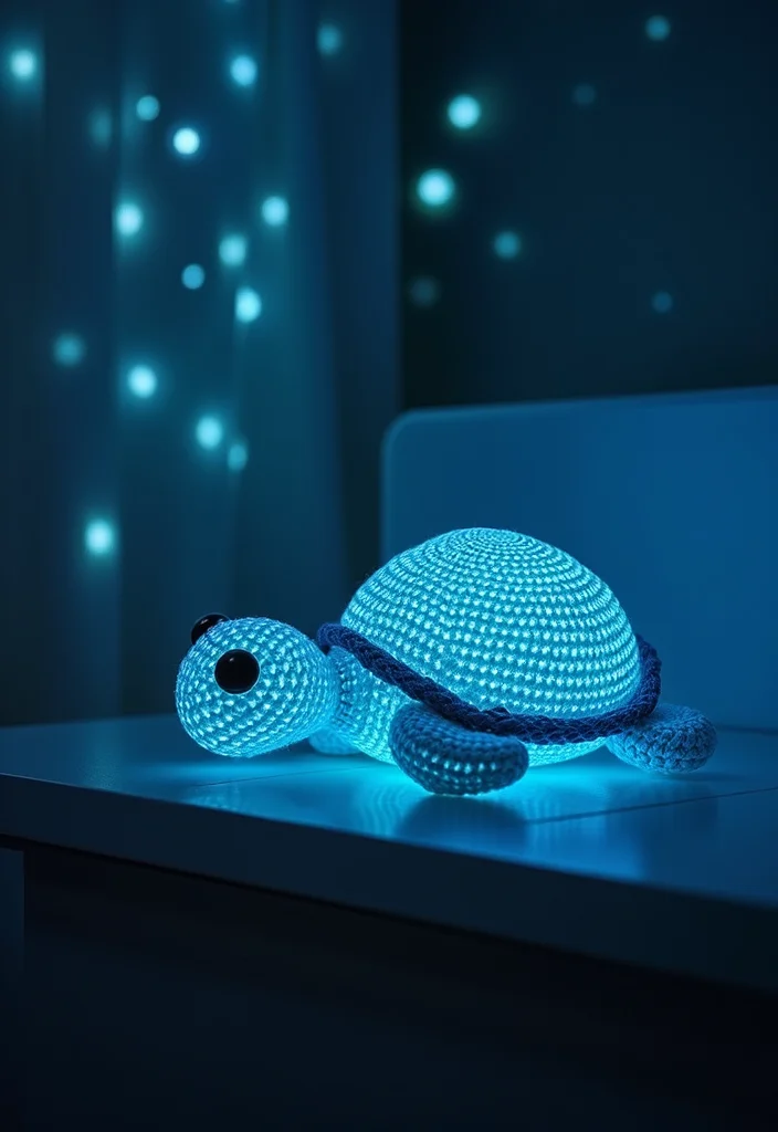 Crochet Turtle Pattern Free: Cute Animal Plush Guide with 19 Ocean-Inspired Visual Inspirations - 7. Glow-in-the-Dark Turtles