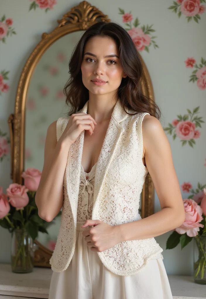 Crochet Vest Pattern Free: Stylish Layering Guide with 18 Trendy Visual Inspirations - 2. Vintage-Inspired Lace Crochet Vest