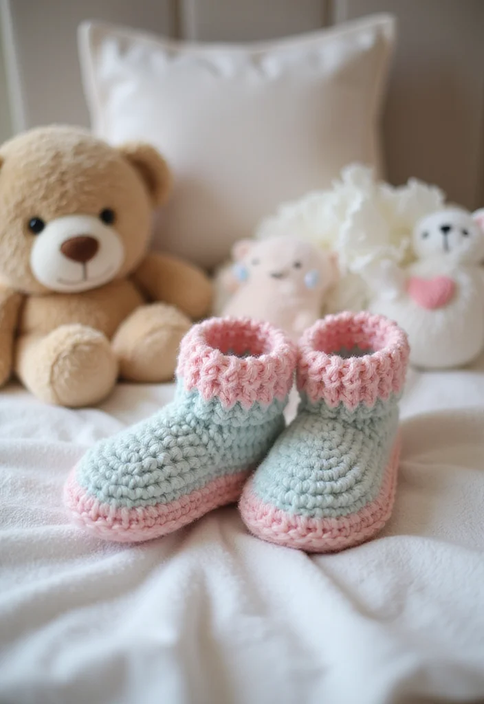 Cute Things to Crochet: Fun & Easy Ideas with 19 Sweet Visual Inspirations - 11. Cute Crochet Baby Booties