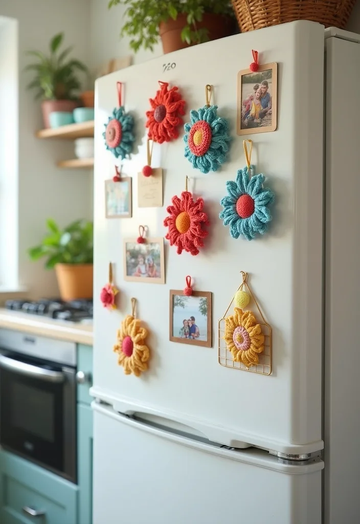 Cute Things to Crochet: Fun & Easy Ideas with 19 Sweet Visual Inspirations - 13. Fun Crochet Refrigerator Magnets