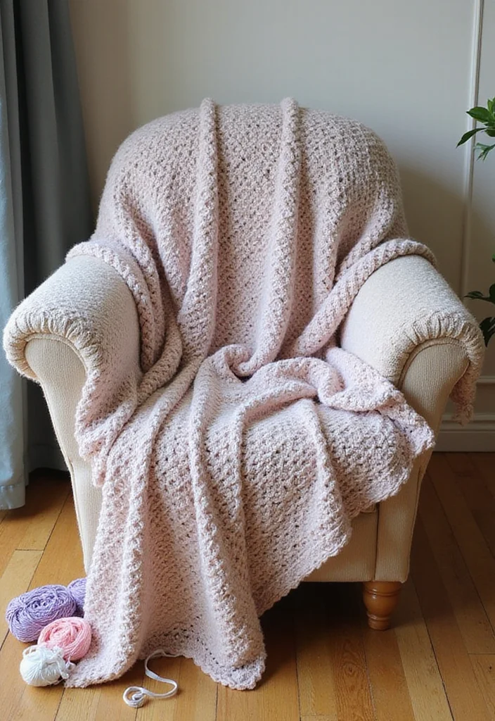 Easy Beginner Crochet Patterns: Simple First-Project Guide with 17 Helpful Visual Inspirations - 10. Simple Crochet Blanket