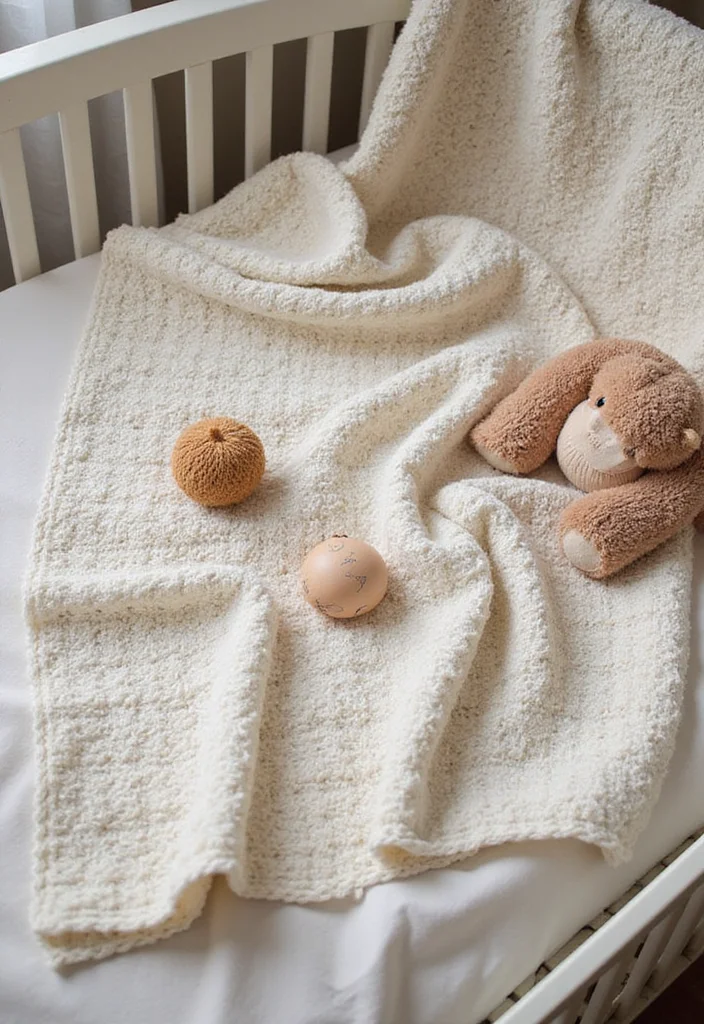 Easy Beginner Crochet Patterns: Simple First-Project Guide with 17 Helpful Visual Inspirations - 15. Simple Crochet Baby Blanket