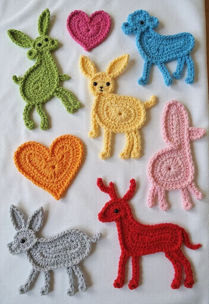 Easy Beginner Crochet Patterns: Simple First-Project Guide with 17 Helpful Visual Inspirations - 16. Crochet Appliques
