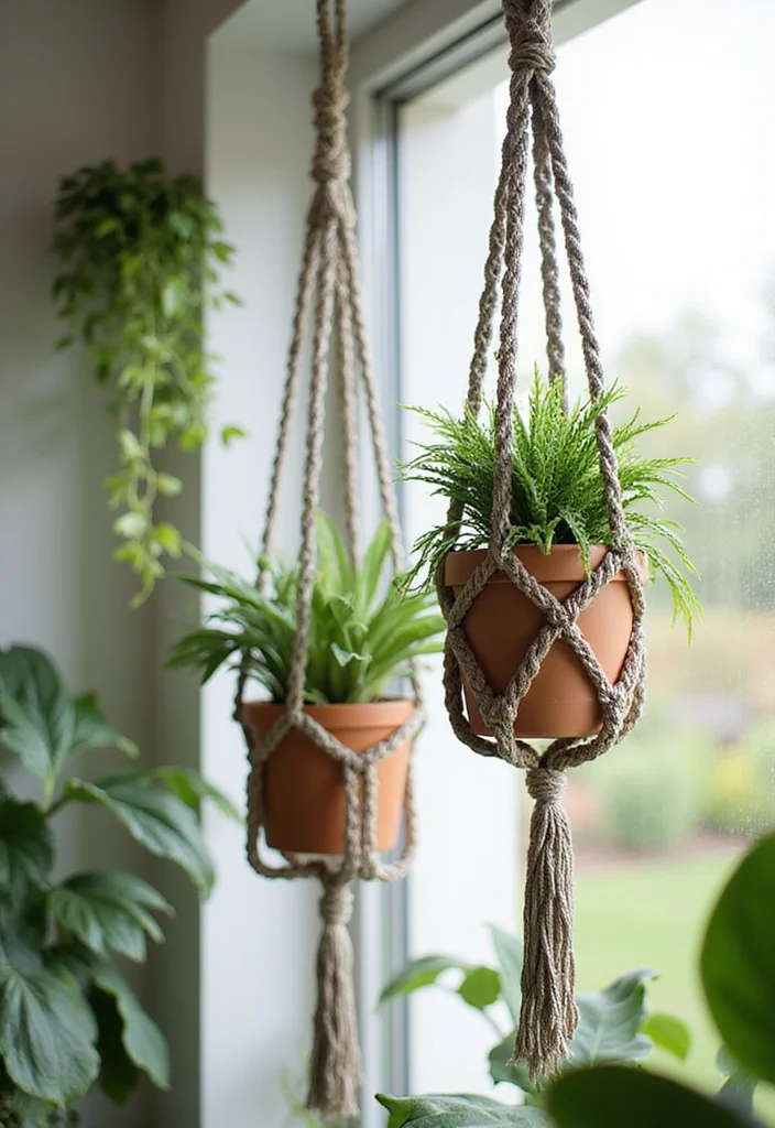 Easy Beginner Crochet Patterns: Simple First-Project Guide with 17 Helpful Visual Inspirations - 2. Easy Crochet Plant Hangers