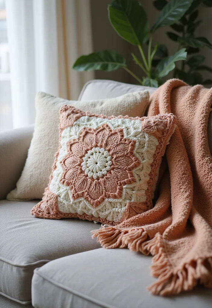 Easy Beginner Crochet Patterns: Simple First-Project Guide with 17 Helpful Visual Inspirations - 5. Charming Crochet Pillow Covers