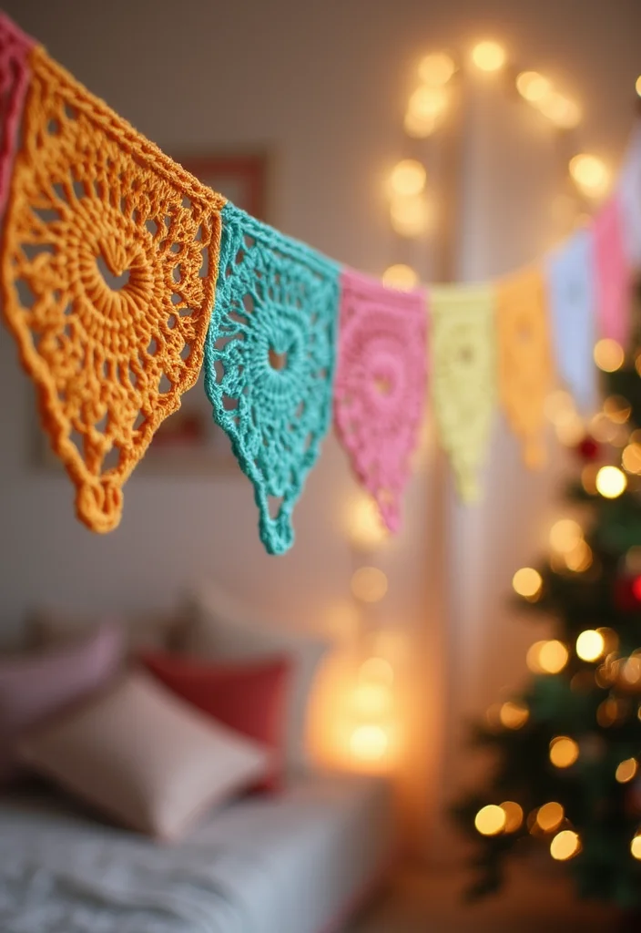 Easy Beginner Crochet Patterns: Simple First-Project Guide with 17 Helpful Visual Inspirations - 6. Simple Crochet Bunting