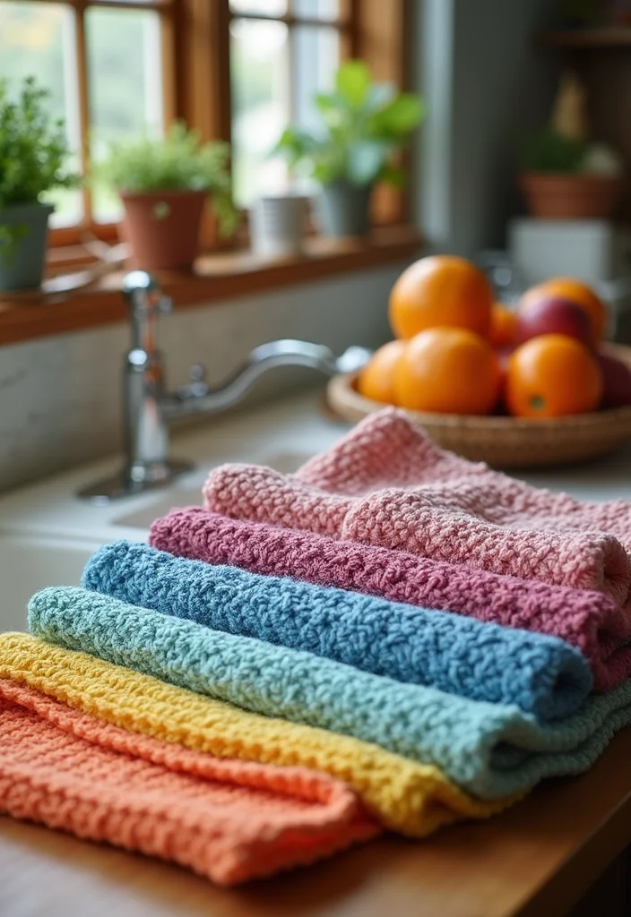 Easy Beginner Crochet Patterns: Simple First-Project Guide with 17 Helpful Visual Inspirations - 7. Easy Crochet Dishcloths