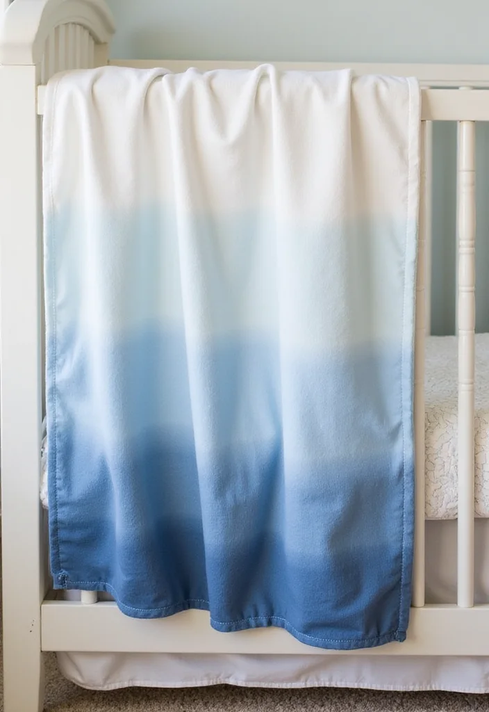 Easy Crochet Baby Blanket Guide: 20 Gentle Visual Inspirations for Beginners - 12. Ombre Baby Blanket