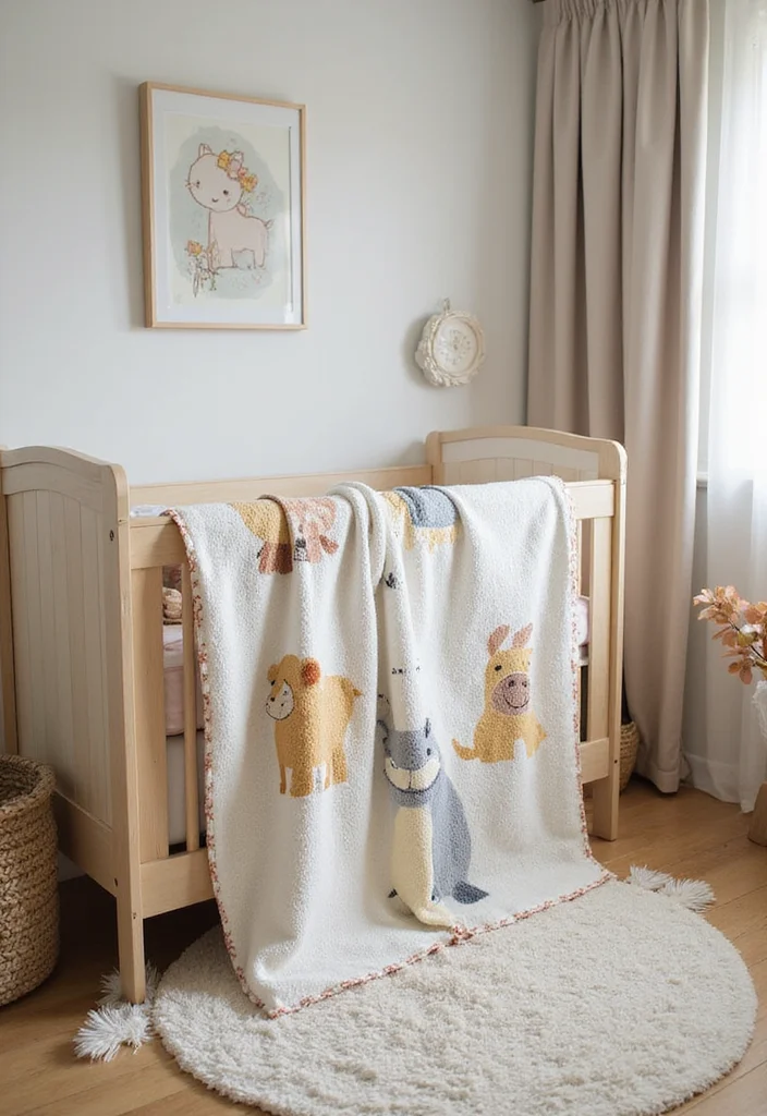 Easy Crochet Baby Blanket Guide: 20 Gentle Visual Inspirations for Beginners - 16. Playful Animal Motif Blanket