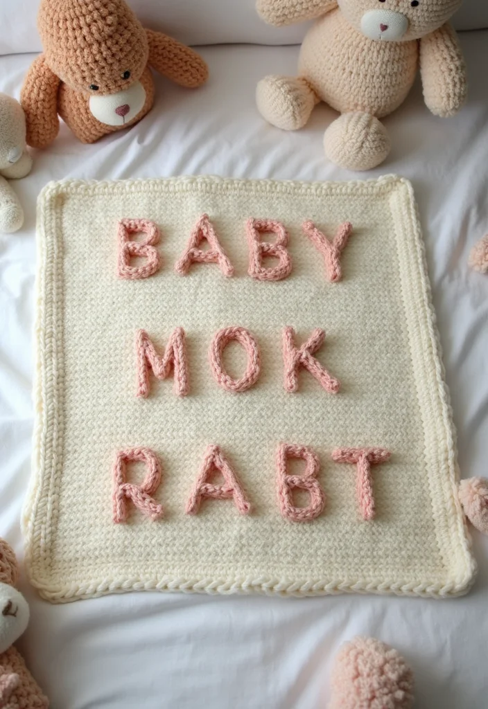 Easy Crochet Baby Blanket Guide: 20 Gentle Visual Inspirations for Beginners - 9. Blanket with a Personalized Touch