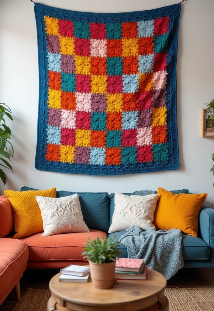 Easy Tapestry Crochet Patterns: Colorwork Guide with 17 Patterned Visual Inspirations - 14. Classic Checkerboard