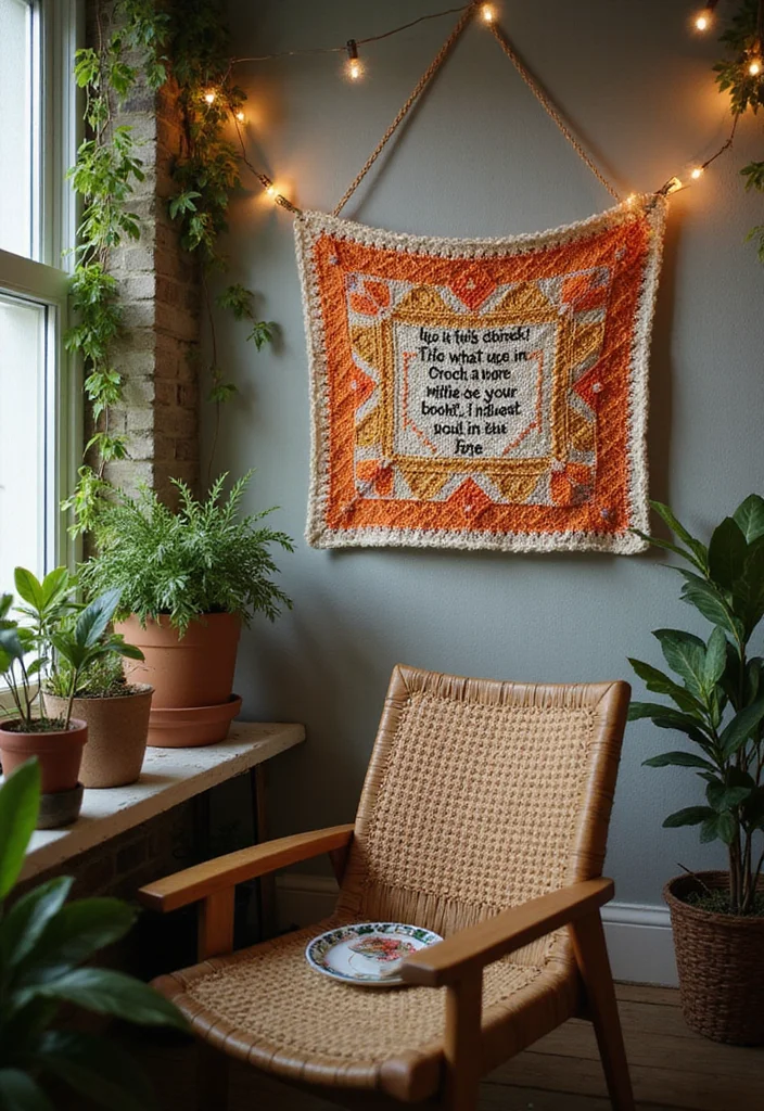 Easy Tapestry Crochet Patterns: Colorwork Guide with 17 Patterned Visual Inspirations - 15. Inspirational Quotes