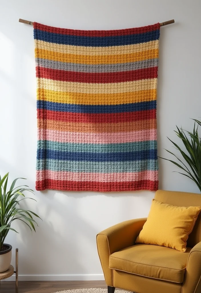 Easy Tapestry Crochet Patterns: Colorwork Guide with 17 Patterned Visual Inspirations - 7. Simple Stripes