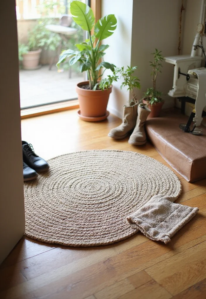 Easy Things to Crochet: Beginner-Friendly Guide with 17 Simple Visual Inspirations - 14. Crochet Floor Mat