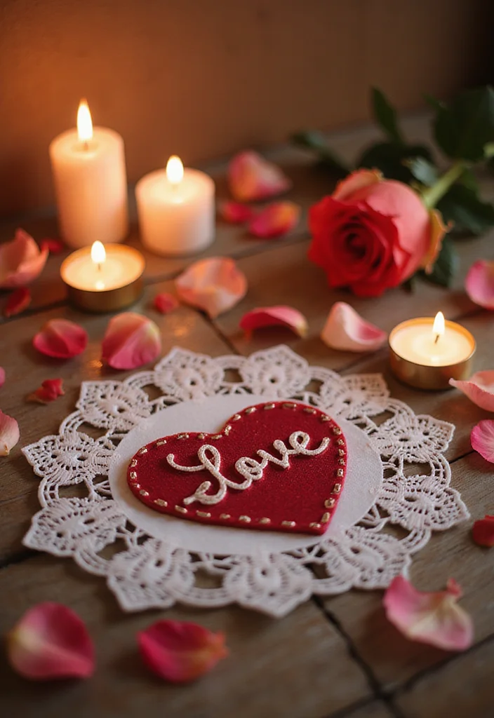 Free Crochet Doily Patterns: Lace Design Guide with 17 Intricate Visual Inspirations - 10. Hearts and Love Doily