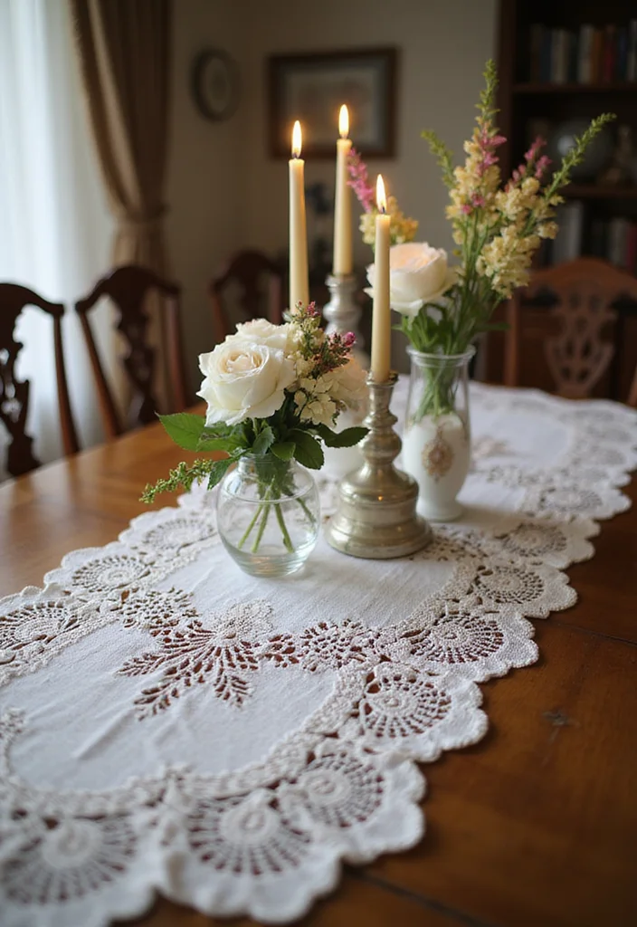 Free Crochet Doily Patterns: Lace Design Guide with 17 Intricate Visual Inspirations - 16. Elegant Table Runner Doily