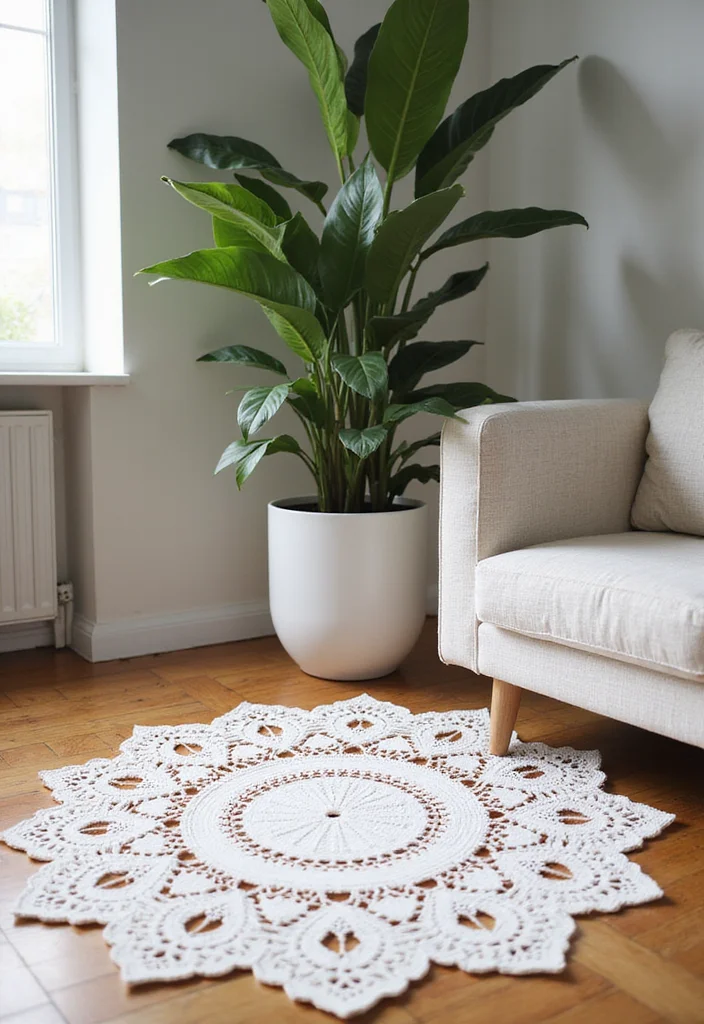 Free Crochet Doily Patterns: Lace Design Guide with 17 Intricate Visual Inspirations - 2. Geometric Modern Doily