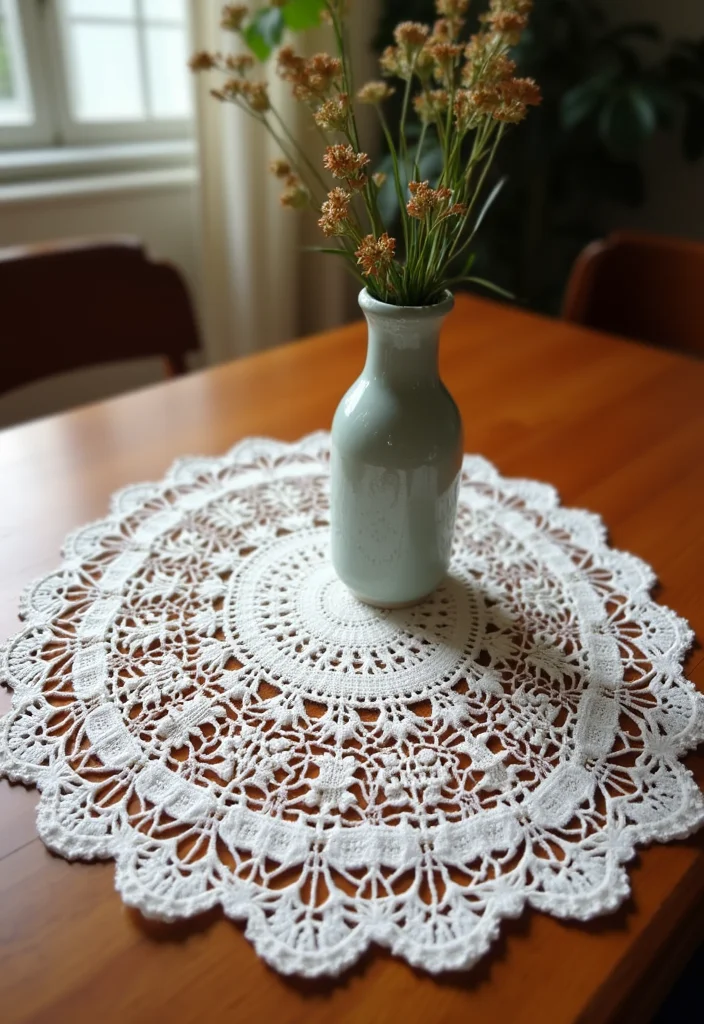 Free Crochet Doily Patterns: Lace Design Guide with 17 Intricate Visual Inspirations - 5. Round Lace Doily