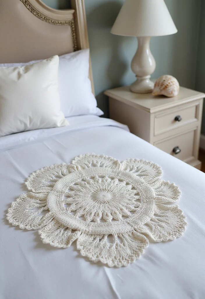 Free Crochet Doily Patterns: Lace Design Guide with 17 Intricate Visual Inspirations - 9. Shell Stitch Doily