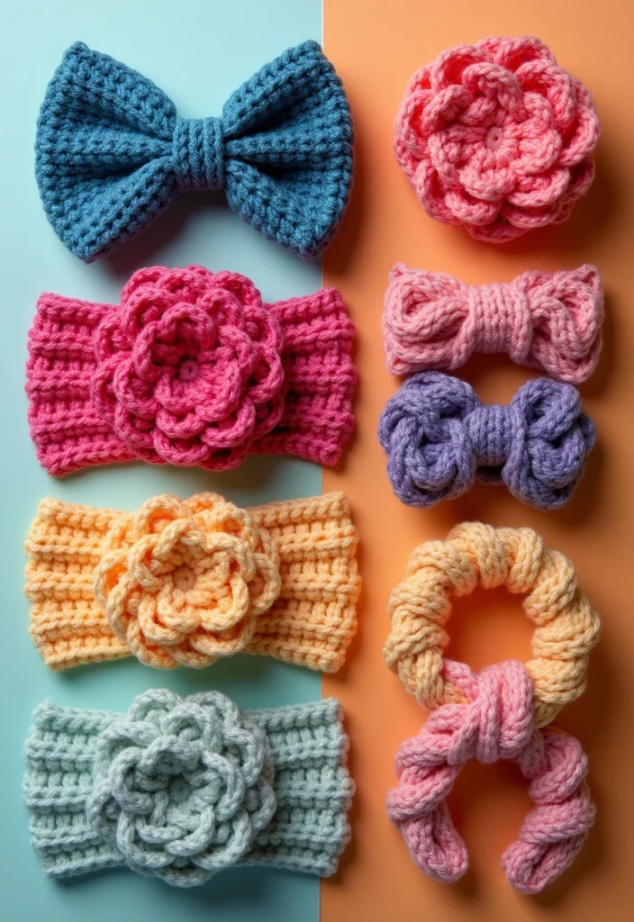 Magic Ring Crochet Tutorial: Master the Basics with 18 Clear Visual Inspirations - 12. Chic Headbands and Hair Accessories